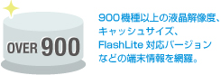 900機種以上の携帯端末情報を内蔵
