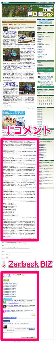 POGブログについたフィードバック