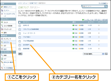 カテゴリーの編集 (1)