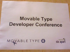 Movable Type Developer Conference